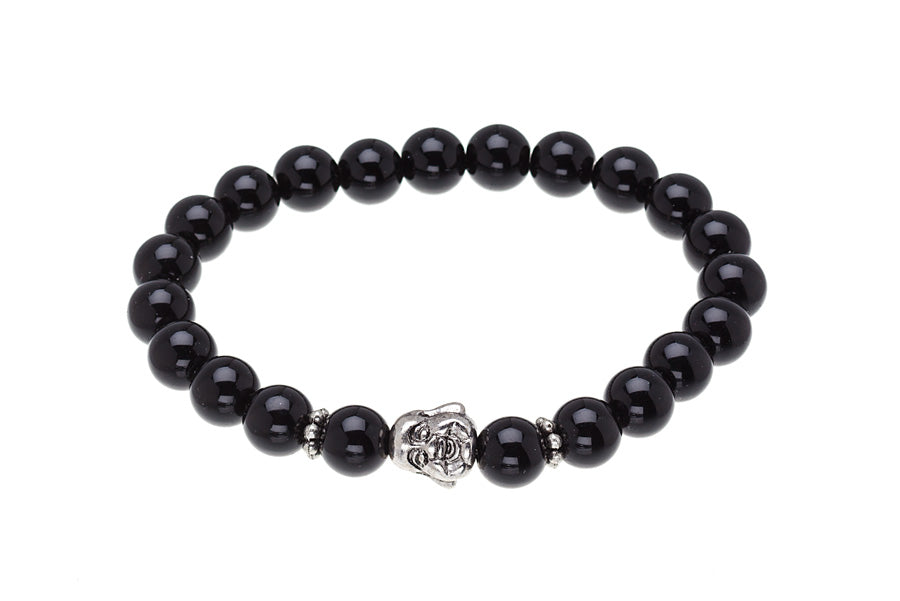 Black Onyx Buddha Stretch Bracelet