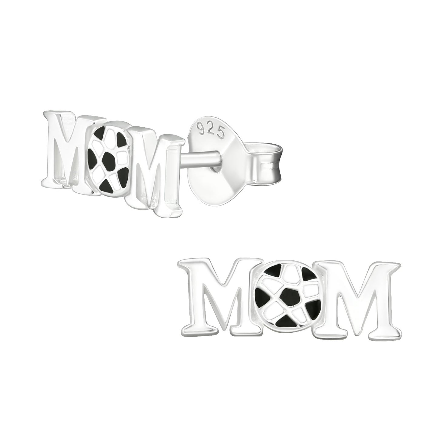 Soccer Mom Sterling Silver Stud Earrings