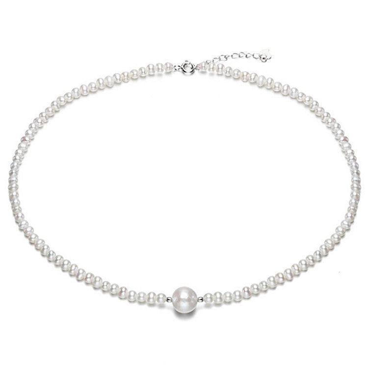 Dainty White Freshwater Pearl Collar Necklace