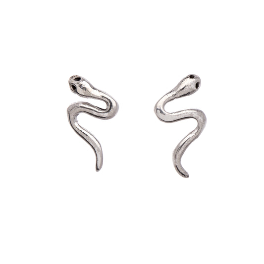 Sterling Silver Snake Stud Earrings