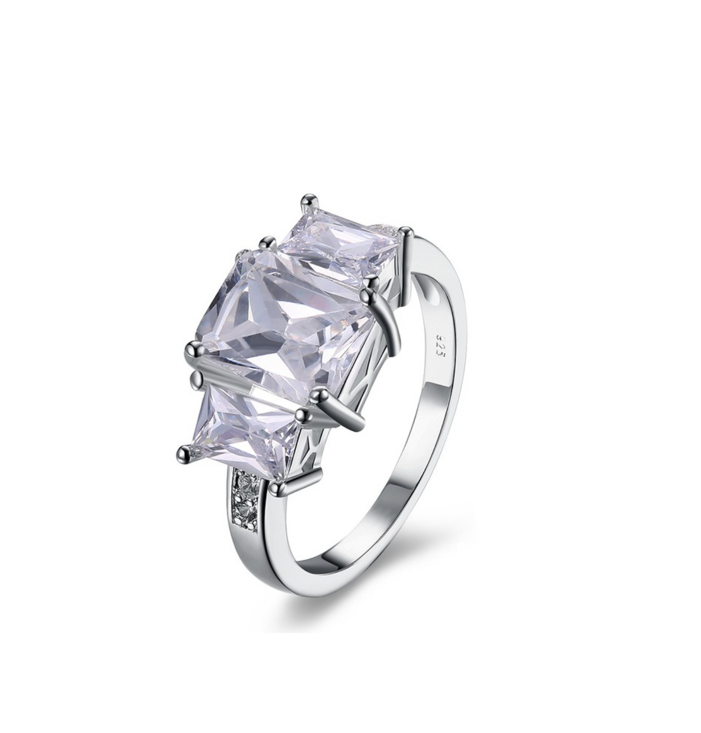 Clear Cubic Zirconia Square Ring