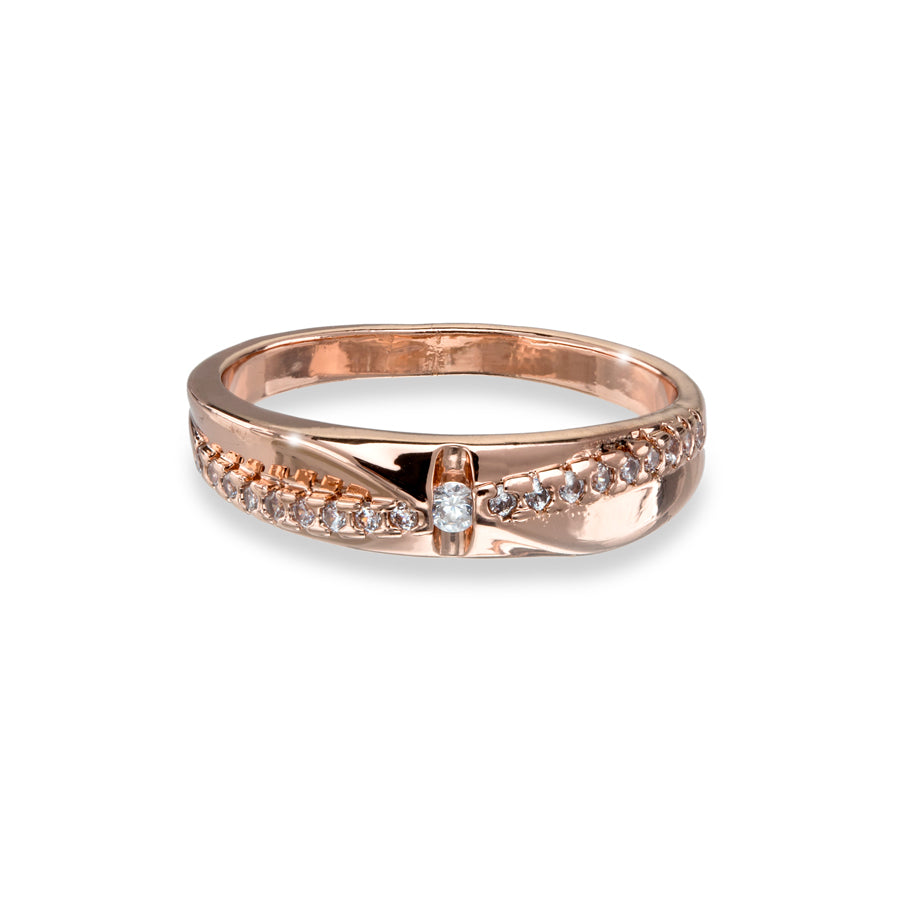 Rose Goldtone Cubic Zirconia Ring