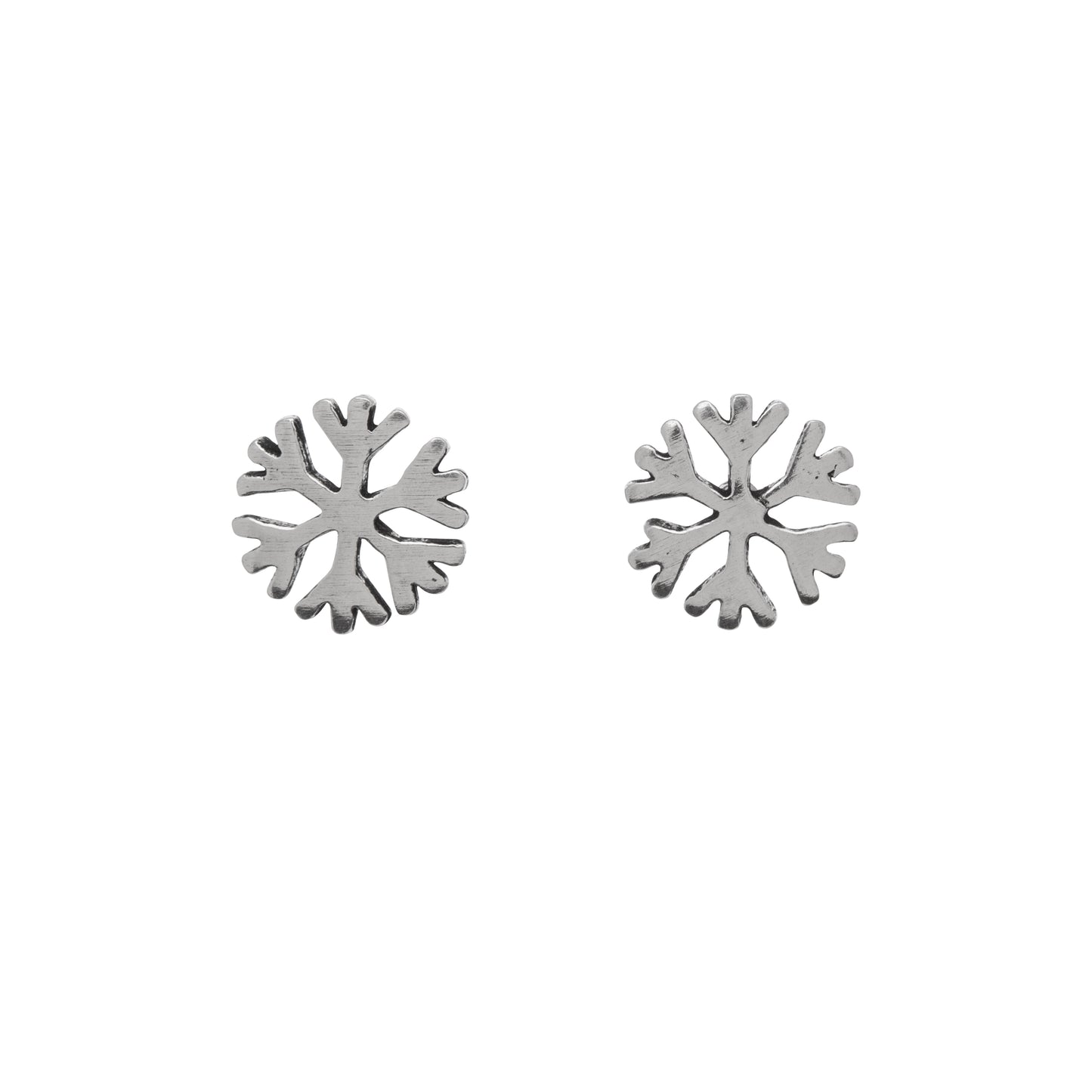 Sterling Silver Snowflake Stud Earrings