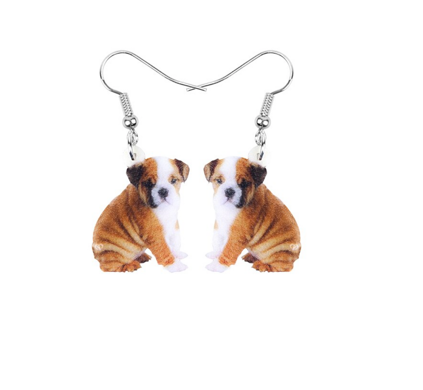Baby Bulldog Drop Earrings