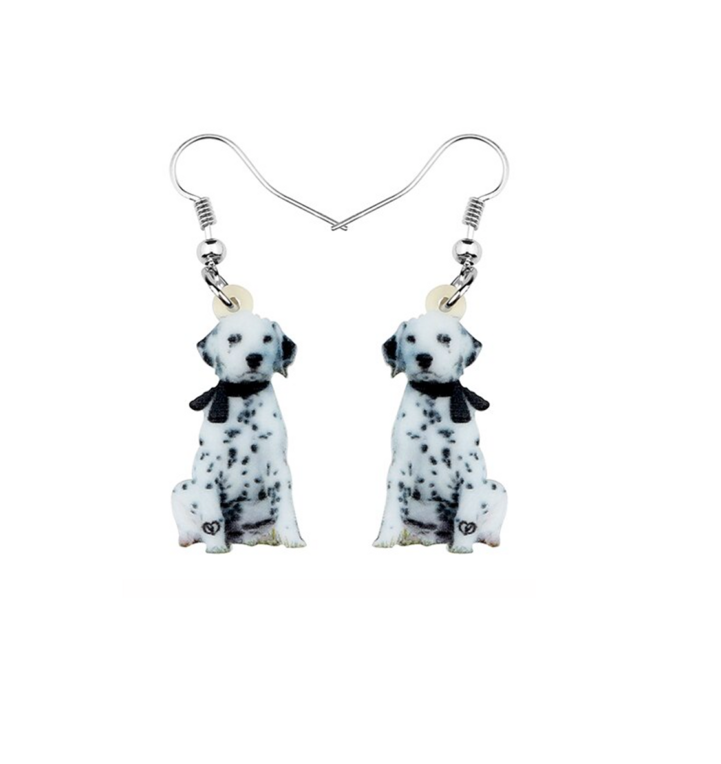 Dalmatian Puppy Drop Earrings