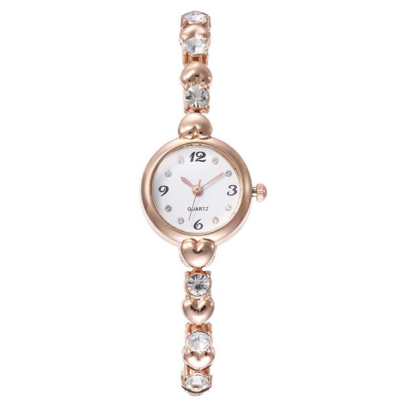 Crystal Rose Goldtone Heart Watch