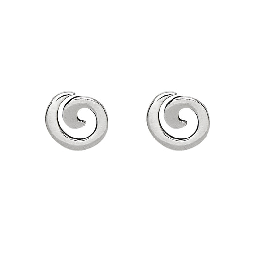 Sterling Silver Spiral Stud Earrings