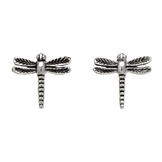 Sterling Silver Dragonfly Stud Earrings