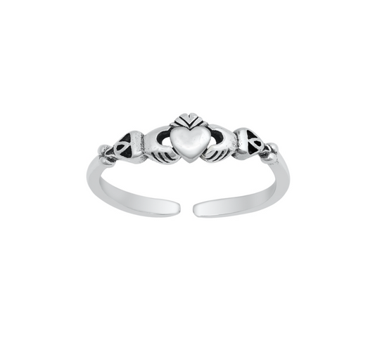 Sterling Silver Celtic Claddagh Toe Ring