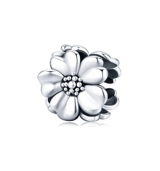 Sterling Silver Flower Charm Bead