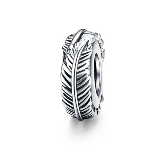 Sterling Silver Feather Charm Bead