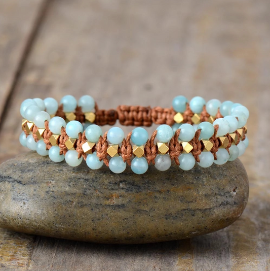 Amazonite Beaded Gemstone Bracelet