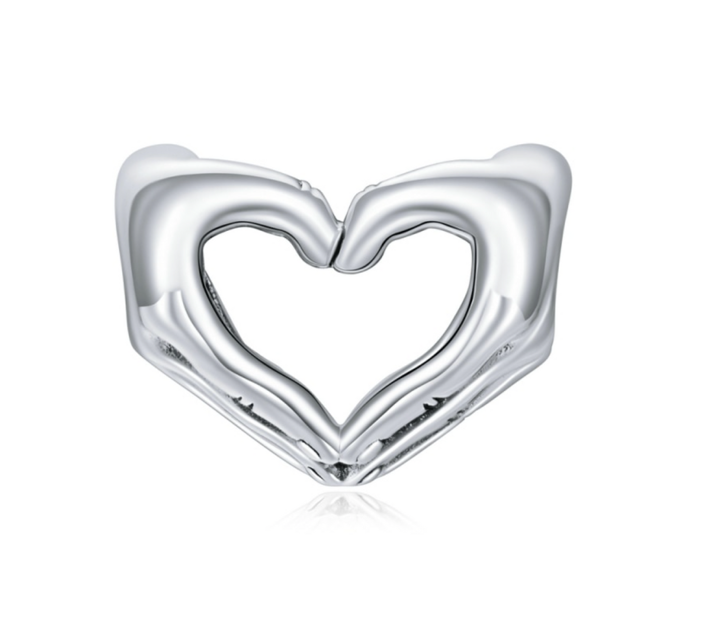 Sterling Silver Hands Heart Charm