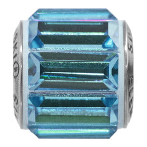 Aqua Swarovski Crystal Bracelet Bead