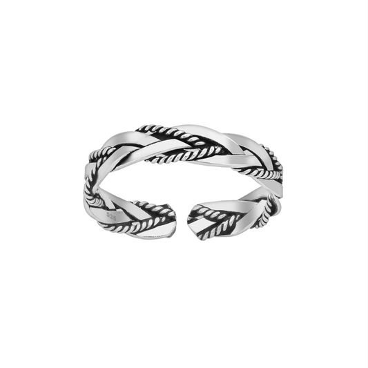 Sterling Silver Braided Toe Ring