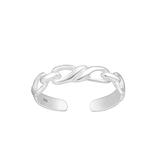 Sterling Silver Open Chain Toe Ring