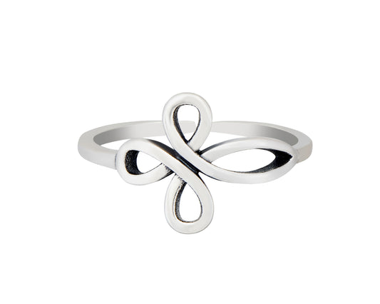 Sterling Silver Looped Cross Toe Ring