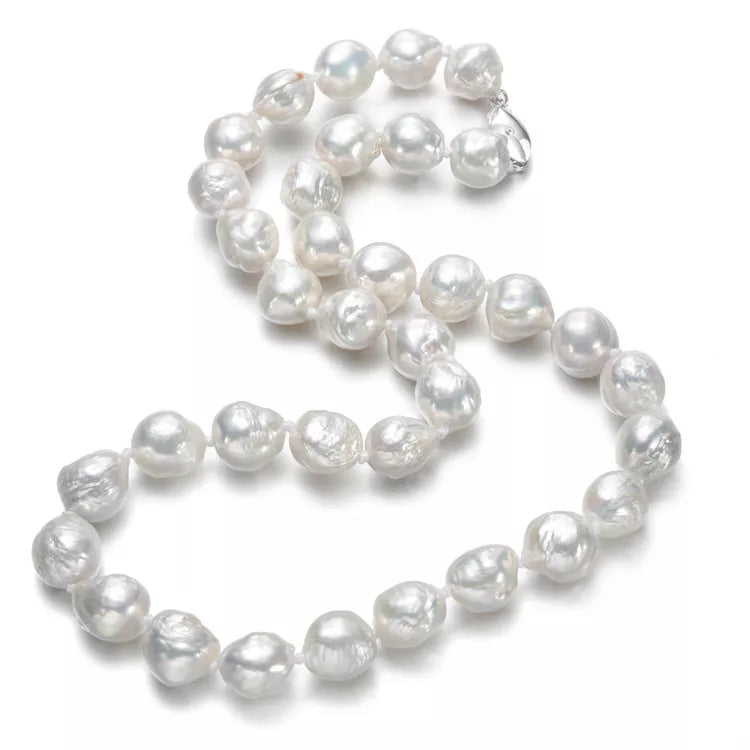 White Baroque Freshwater Pearl Necklace