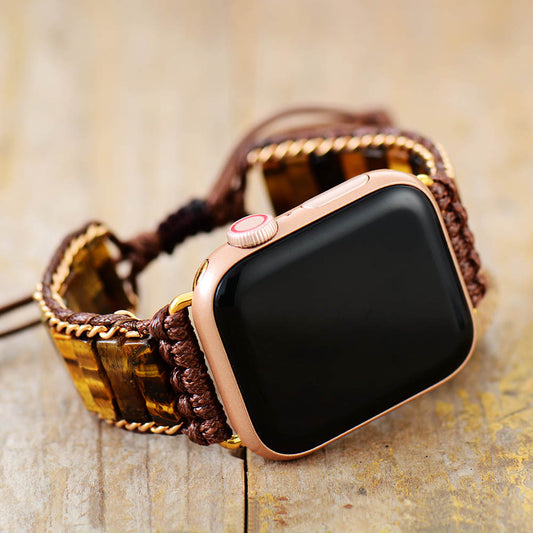 Tigers Eye Stone Adjustable Band For 42-45mm Smart Watch