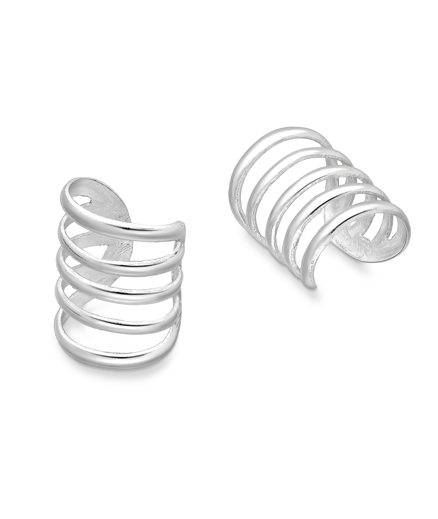 Sterling Silver Coil Ear Cuffs