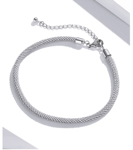 Sterling Silver Snake Rope Bracelet
