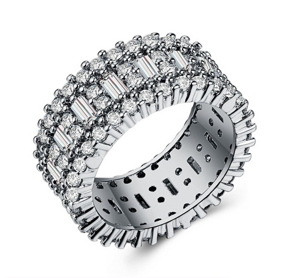 Cubic Zirconia Pave Band Ring