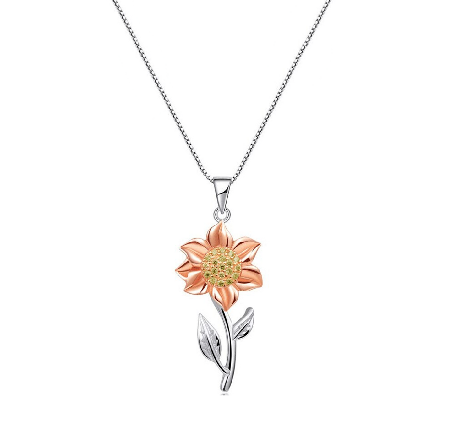 Tri-tone Floral Charm Pendant