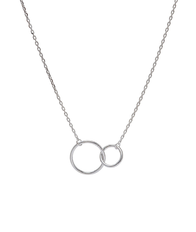 Sterling Silver Interlocked Circles Pendant Necklace