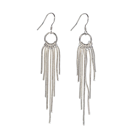 Sterling Silver Filled Chain Drop Earrings