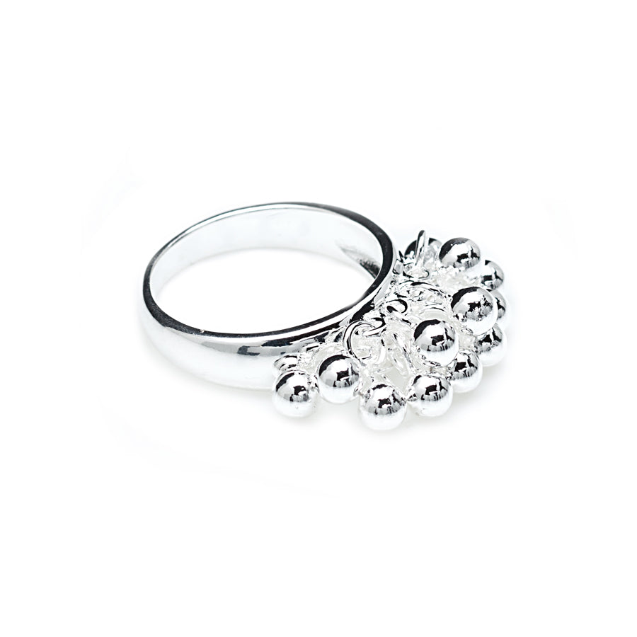 Sterling Silver Filled Cluster Ring