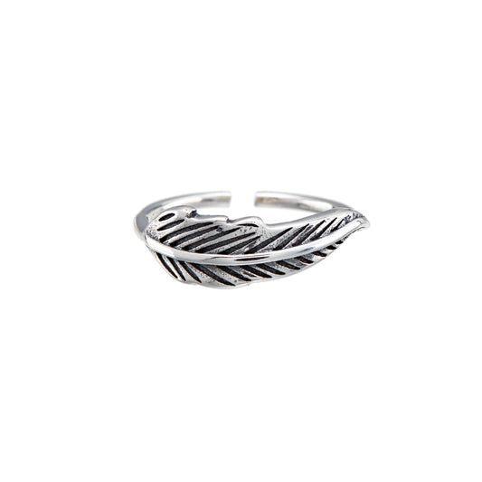 Sterling Silver Feather Toe Ring