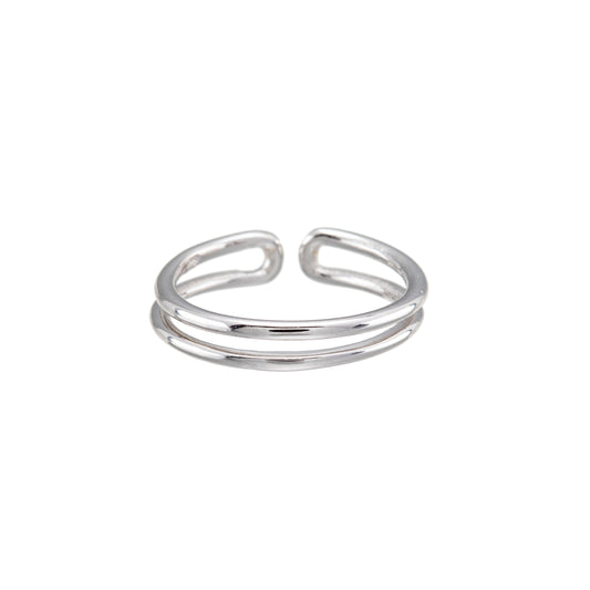 Sterling Silver Double Band Toe Ring