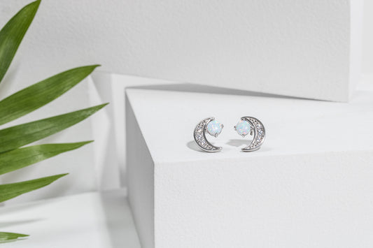 Sterling Silver Circular Stud Earrings