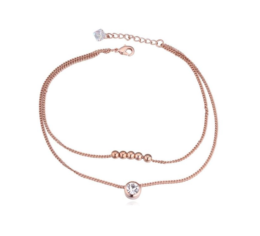 Rose Goldtone Swarovski Crystal Layered Bracelet