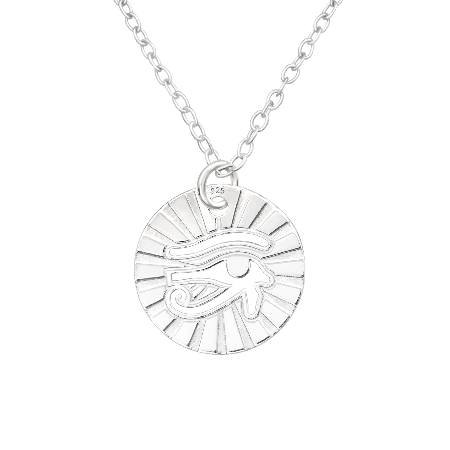 Sterling Silver Eye Of Horus Pendant Necklace