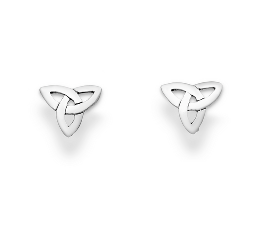 Sterling Silver Celtic Triquetra Stud Earrings