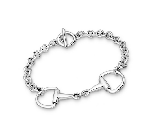 Sterling Silver Horse Snaffle Bracelet