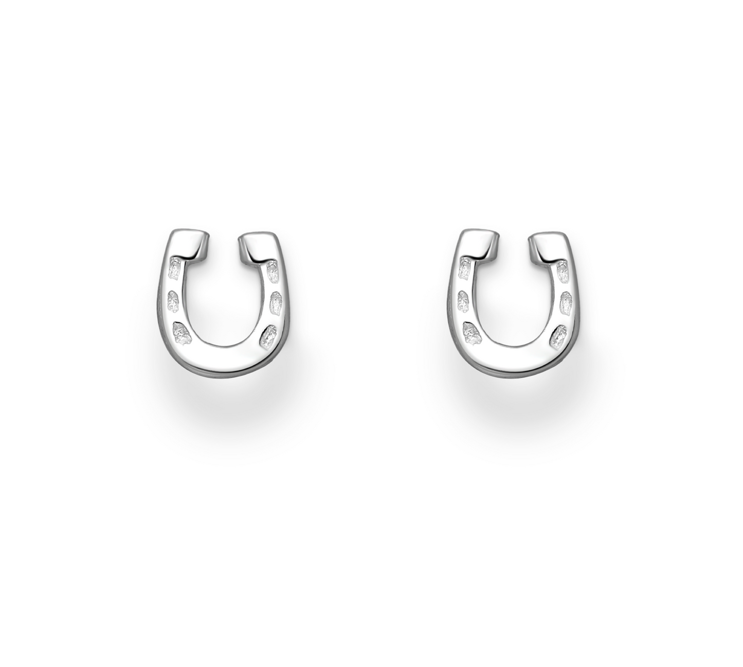 Sterling Silver Horse Shoe Stud Earrings