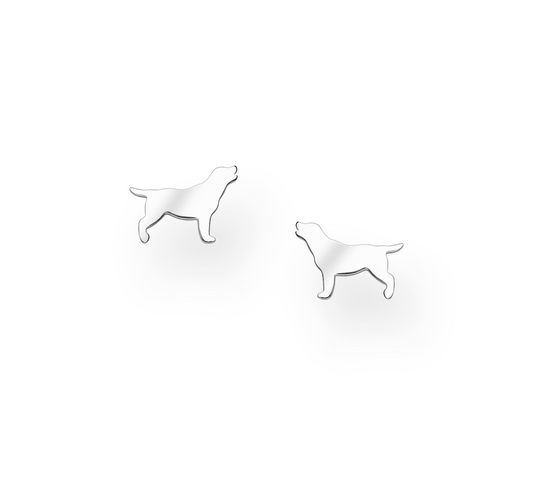 Sterling Silver Barking Dog Stud Earrings