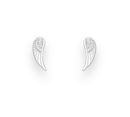 Sterling Silver Wing Stud Earrings