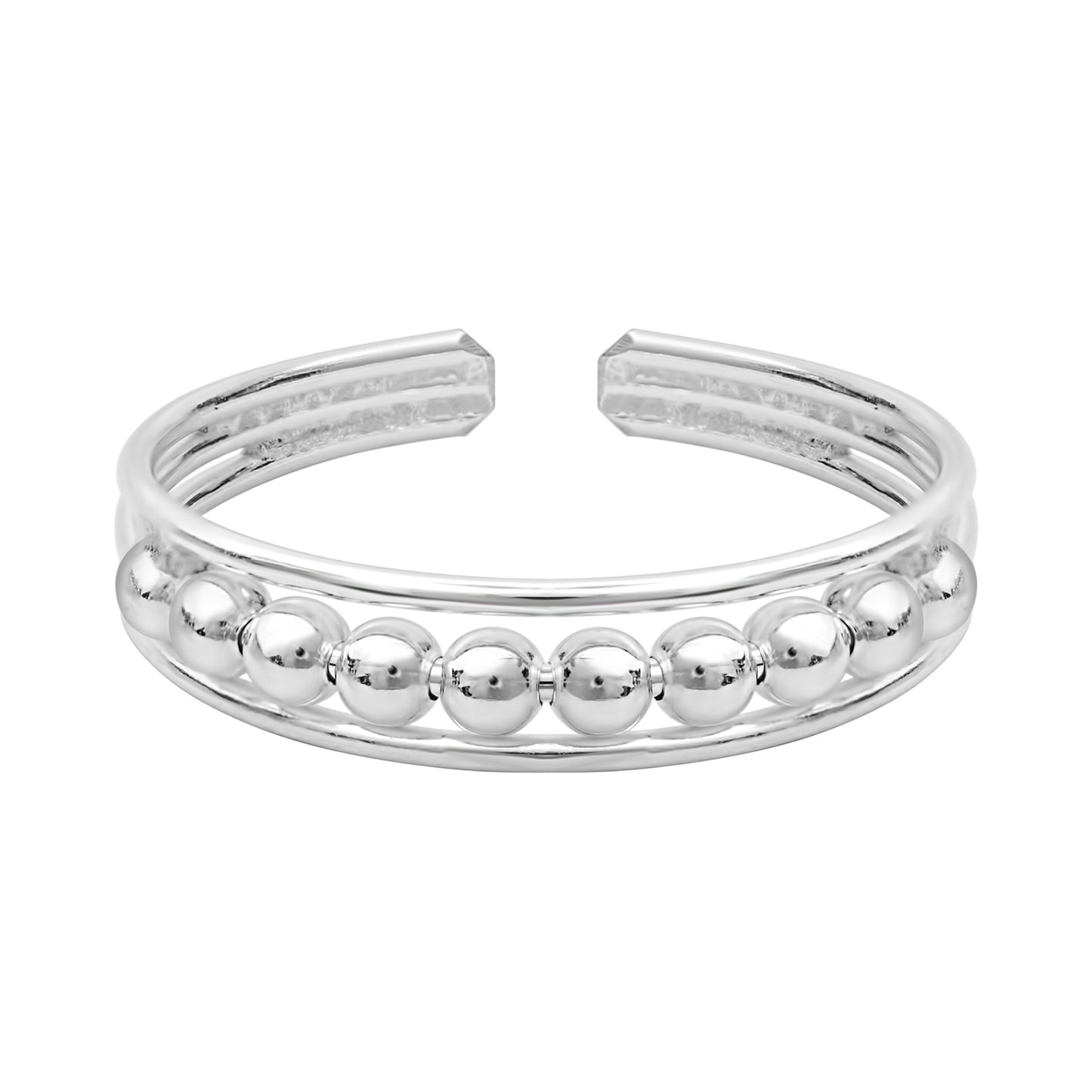 Sterling Silver Beaded Toe Ring