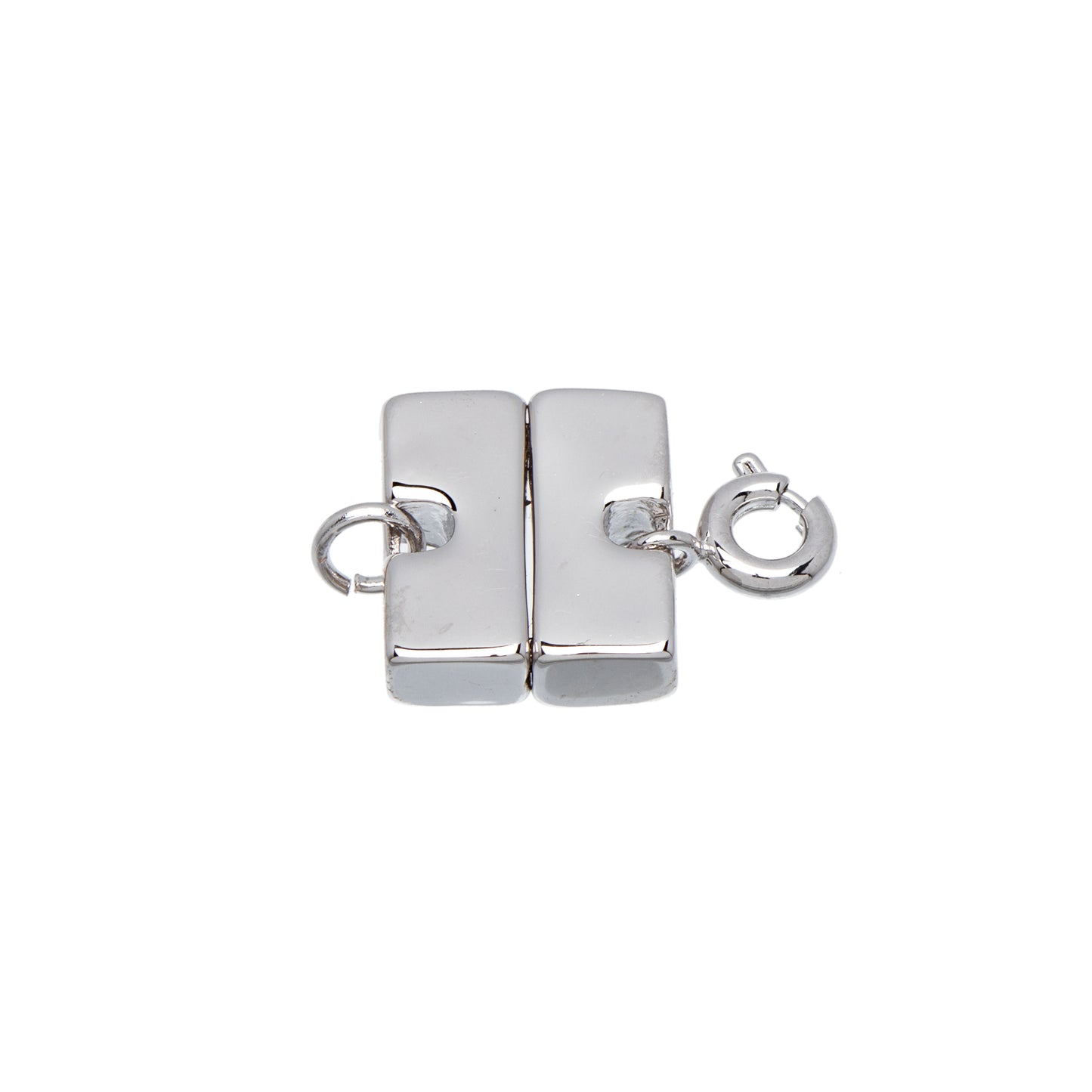Silvertone Single Spacer Necklace Clasp