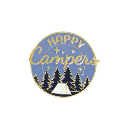 Happy Camper Circular Brooch