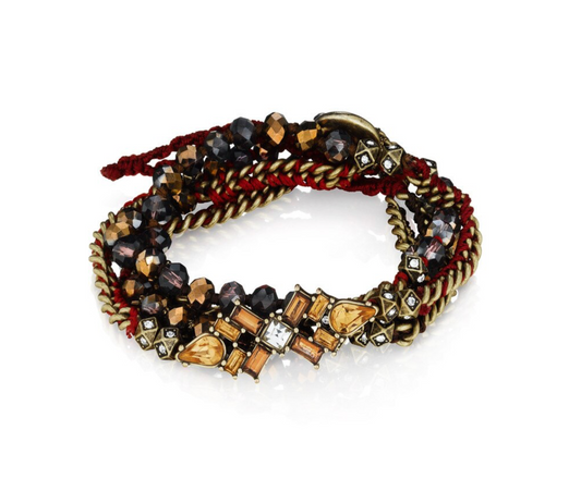 Crystal Goldtone Wrap Bracelet