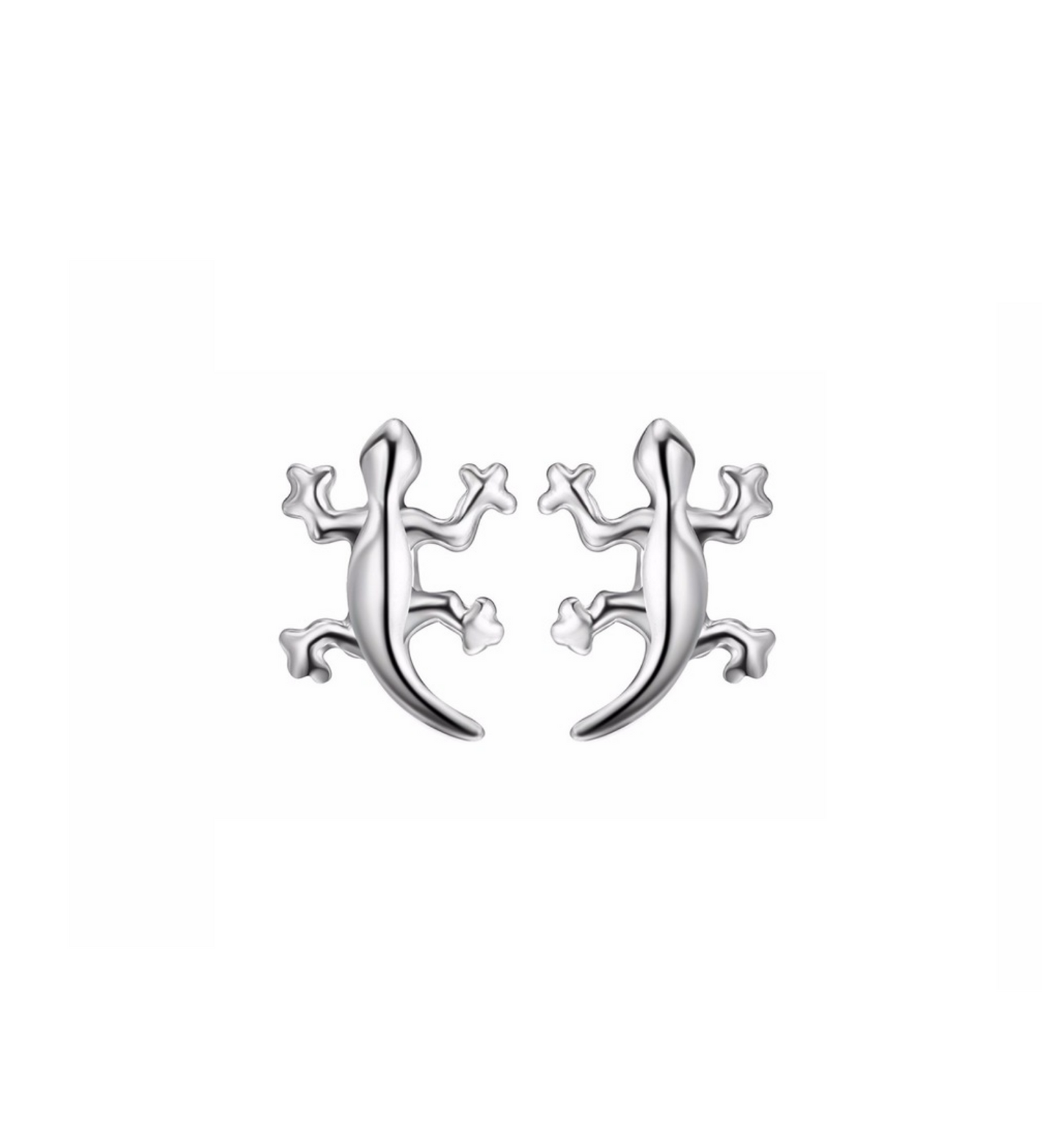 Sterling Silver Lizard Stud Earrings