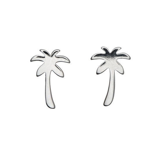 Sterling Silver Palm Tree Stud Earrings