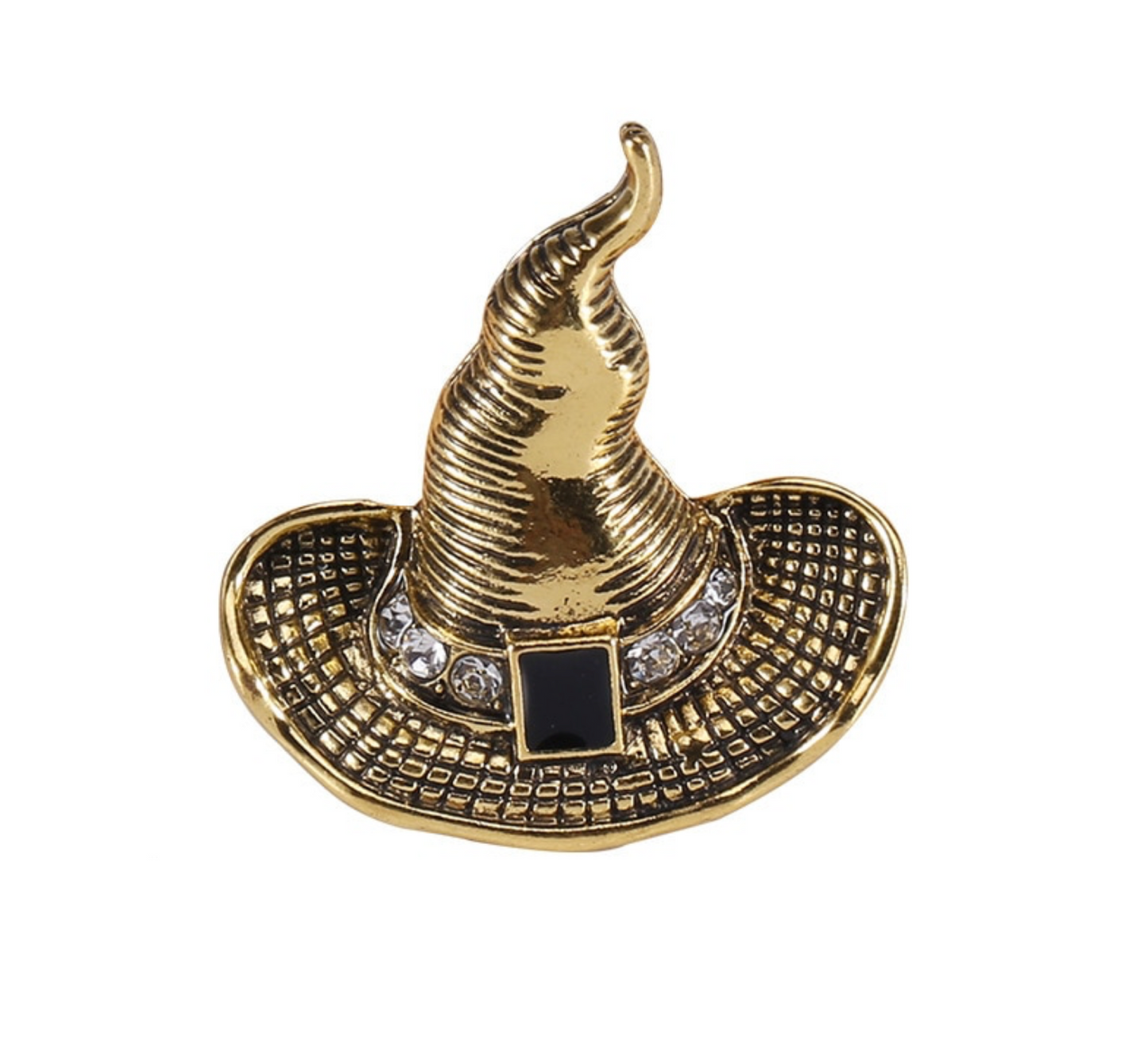 Brass Witches Hat Brooch
