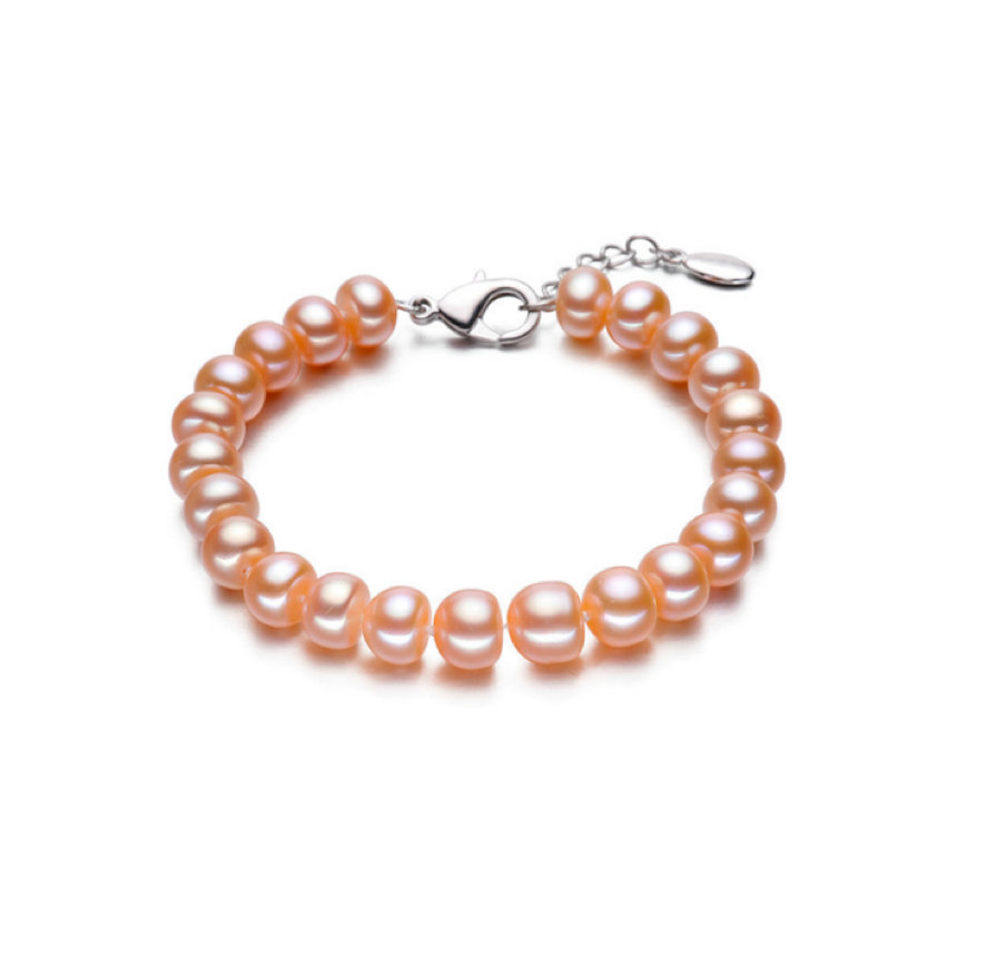 Peach Freshwater Pearl Bracelet