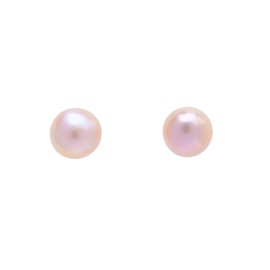 Peach Freshwater Pearl Stud Earrings