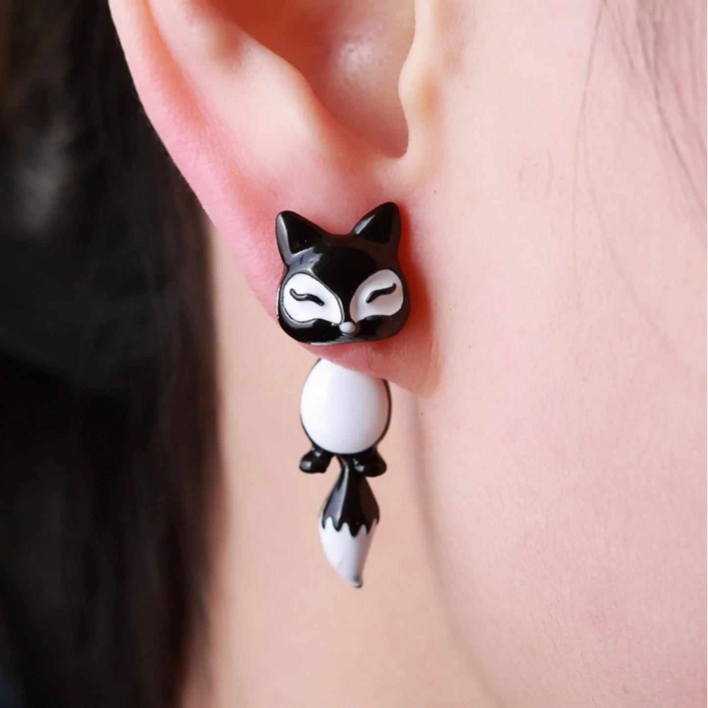 Black Fox Earrings